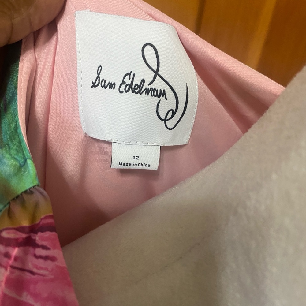Sam Edelman Colorburst Leaf Print Faux Wrap Midi Dress - Picture 5 of 5